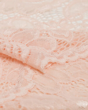 Koronka Elastyczna Gruba na tiulu Wzór 9 Brzoskiwniowy - detal2