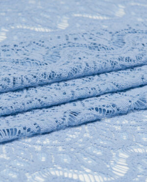 Koronka Sukienkowa Wzór 4 Błękitny - detal2