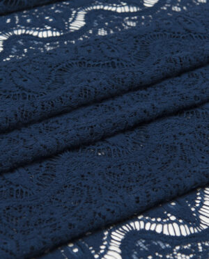 Koronka Sukienkowa Wzór 4 Granatowy - detal2