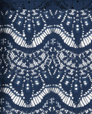 Koronka Sukienkowa Wzór 4 Granatowy - skala