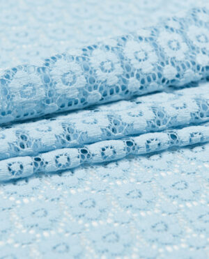 Koronka Wiosna Wzór 5 Błękitny - detal