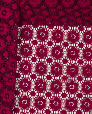 Koronka Sukienkowa Wzór 5 Bordowy - skala