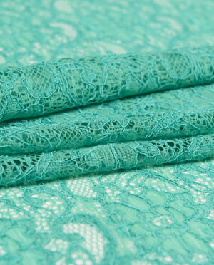 Koronka Sukienkowa Wzór 8 Ciemny Miętowy - detal