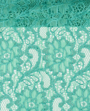 Koronka Sukienkowa Wzór 8 Ciemny Miętowy - skala