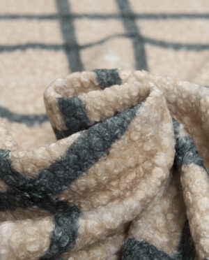 Wełna Parzona Bucle Krata Wzór 1 b - detal2