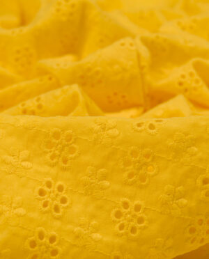 Batyst z Haftem Wzór 1 Żółty - detal