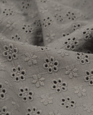 Batyst z Haftem Wzór 1 Ciemny Popiel - detal