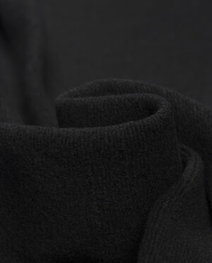 Gruba Dzianina Wełniana Czarny - detal
