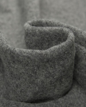 Gruba Dzianina Wełniana Popiel Melanż - detal