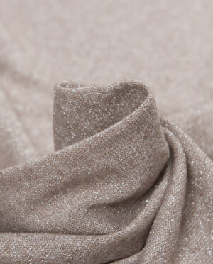 Dzianina Swetrowa Lurex Brudny Róż - detal