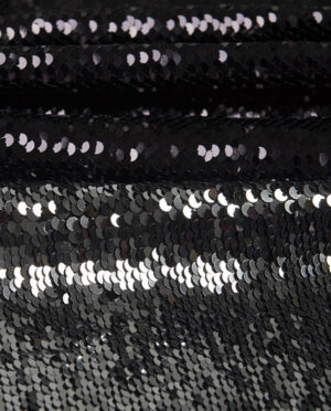 Cekiny Dwukolorowe Czarny- Srebrny - detal6