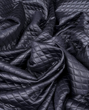 Dzianina Pikowana Wzór 1 Granatowy Połysk