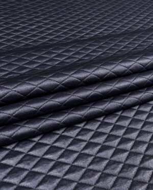 Dzianina Pikowana Wzór 1 Granatowy Połysk