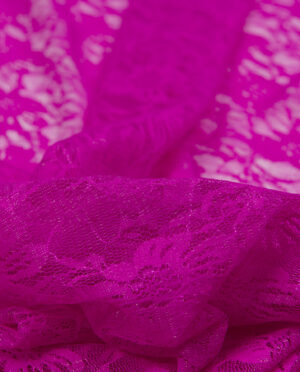 Koronka Elastyczna na tiulu Amarantowy - detal