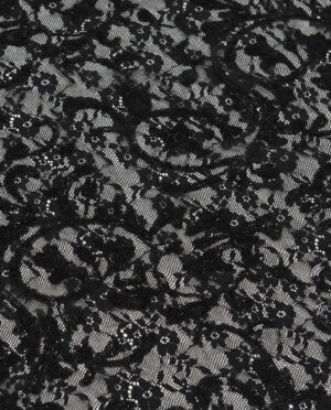 Koronka Sukienkowa z Cekinami Czarny