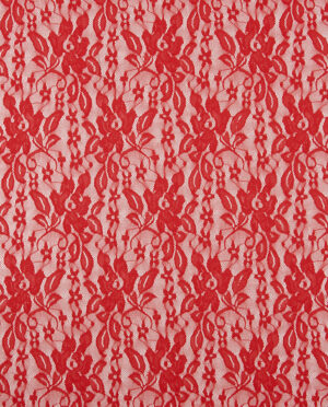 Koronka Elastyczna na tiulu Czerwony