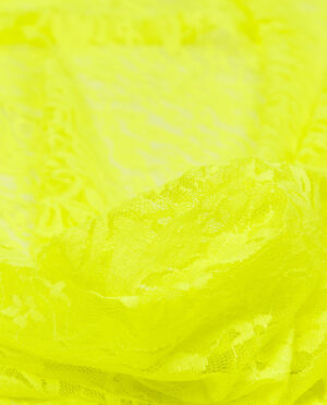 Koronka Elastyczna na tiulu Neonowy Seledyn - detal