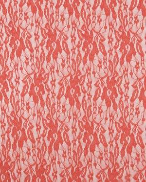 Koronka Elastyczna na tiulu Koralowy