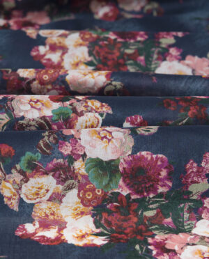 Cienki Batyst Wzór Kwiaty - detal