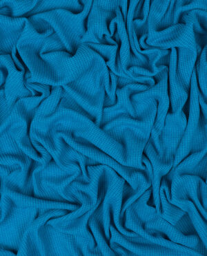 Dzianina Swetrowa Prążkowana Niebieski