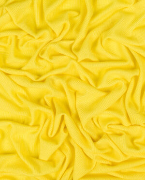 Dzianina Swetrowa Prążkowana Żółty