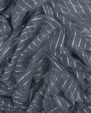 Dzianina Tiul w Brokatowe Paski