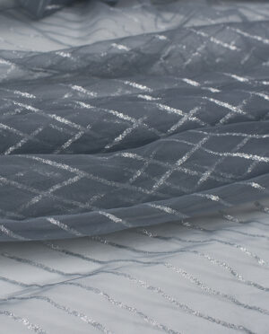 Dzianina Tiul w Brokatowe Paski - detal