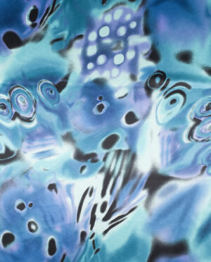 Satyna Cienka Wzór Tie Dye Turkus