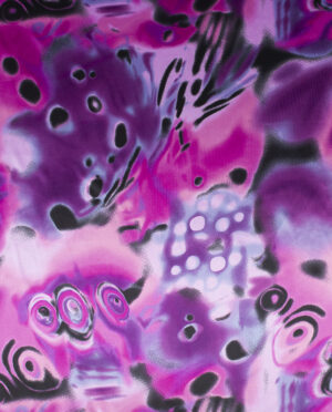 Satyna Cienka Wzór Tie Dye Fuksja