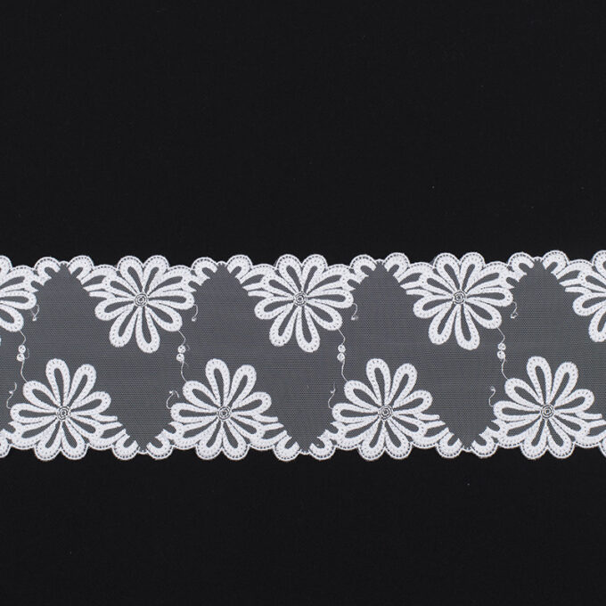 Koronka Stabilna Biały Wzór 2 - 15 cm