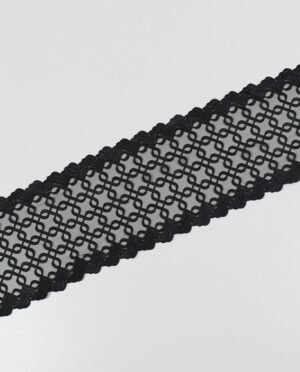 Koronka Stabilna Czarny Wzór 120 - 15,5 cm