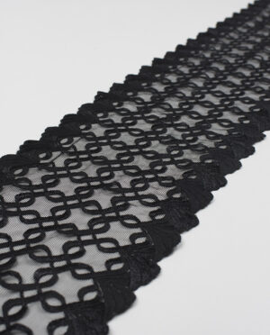 Koronka Stabilna Czarny Wzór 120 - 15,5 cm