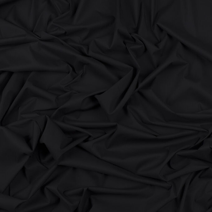 Bawełna Nylon z Lycrą - Popelina Czarny - detal2