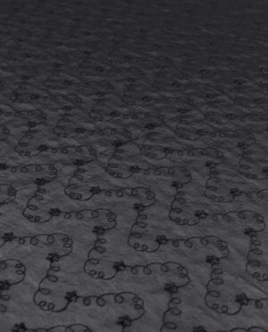 Szyfon z Haftem Czarny - detal