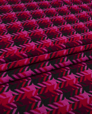 Wełna Płaszczowa Kolorowa Jodełka Wzór 8 d - detal2