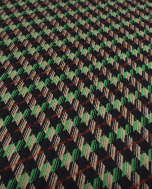 Wełna Płaszczowa Kolorowa Krata Wzór 9 a - detal