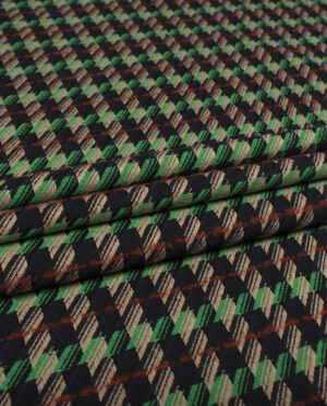 Wełna Płaszczowa Kolorowa Krata Wzór 9 a - detal2