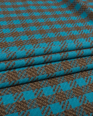 Wełna Płaszczowa Kolorowa Krata Wzór 10 a - detal2