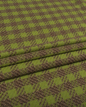 Wełna Płaszczowa Kolorowa Krata Wzór 10 b - detal2