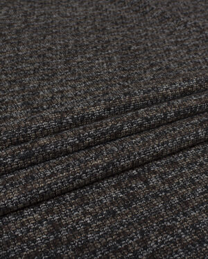 Dzianina Swetrowa Dwustronna Warkocz Brązowy Melanż