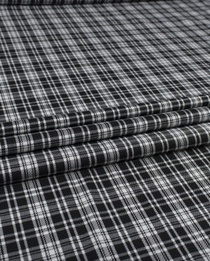 Tkanina Wiskozowa Ubraniowa Krata Wzór 86 a - detal2