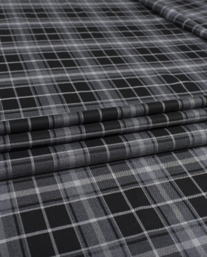 Tkanina Wiskozowa Ubraniowa Krata Wzór 87 b - detal2