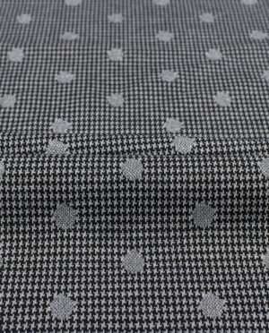 Gruby Jersey Żakardowy Wzór 5 Pepitka - detal3