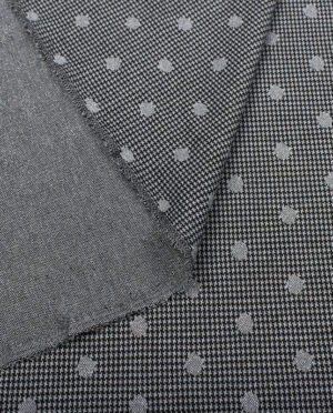 Gruby Jersey Żakardowy Wzór 5 Pepitka - detal4