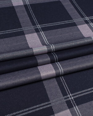 Gruby Jersey Żakardowy Wzór 7 a Kratka - detal2