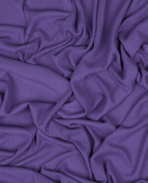 Dzianina Swetrowa Gruba Prążkowana Fioletowy