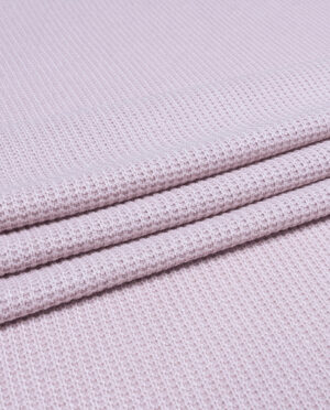 Dzianina Swetrowa Gruba Prążkowana Jasny Różowy