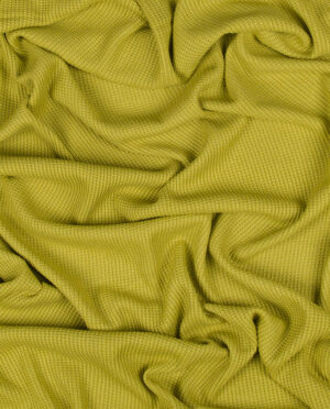 Dzianina Swetrowa Gruba Prążkowana Oliwkowy