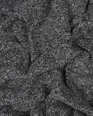Tkanina Płaszczowa Bucle Popielato - Czarny