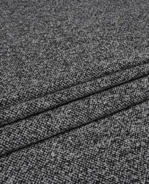 Tkanina Płaszczowa Bucle Popielato - Czarny